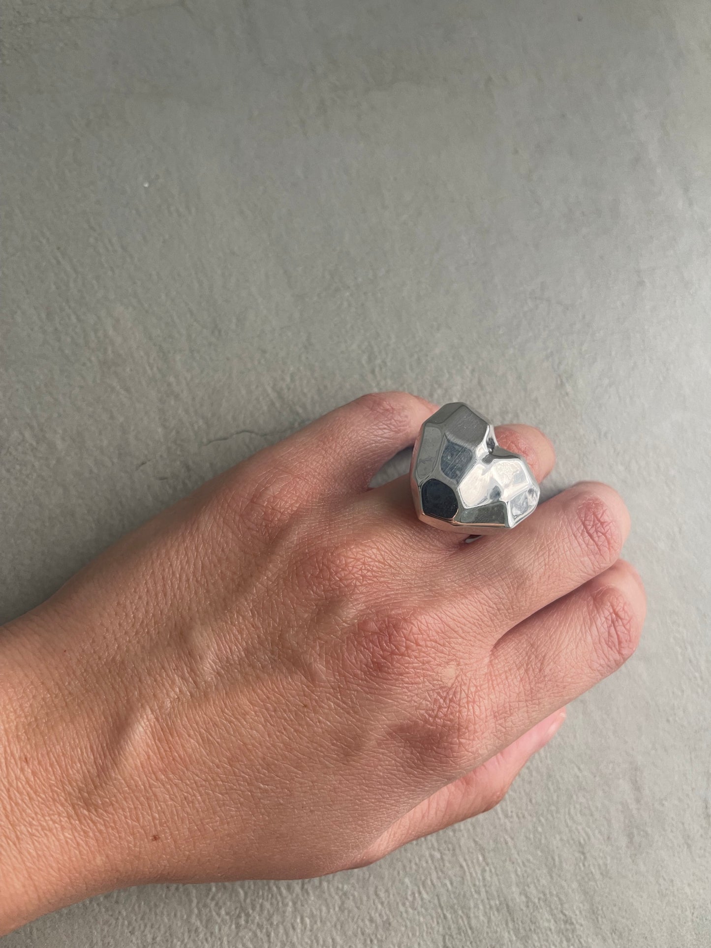 Silver/ gold-plated heart ring