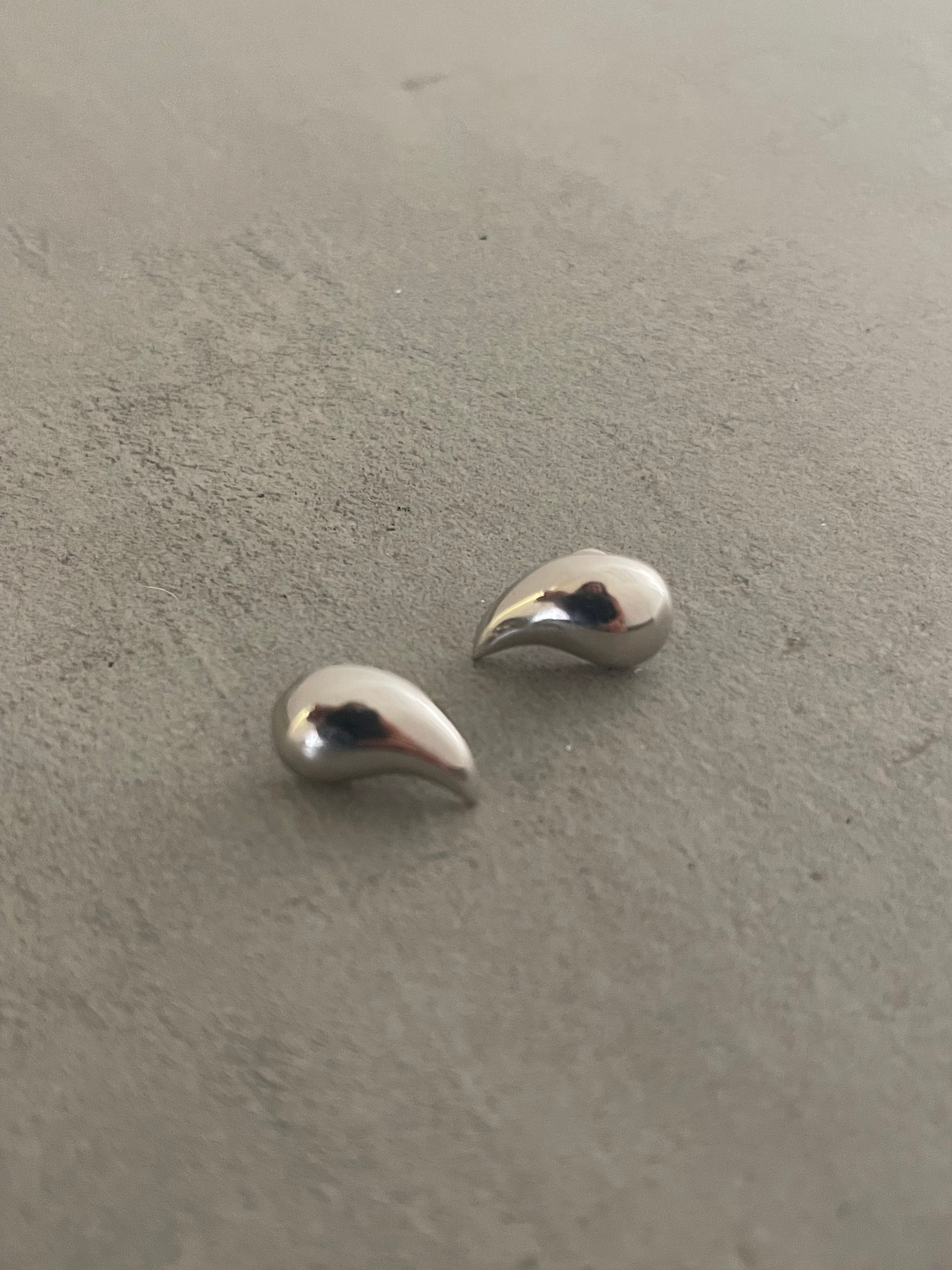 Silver drop earrings