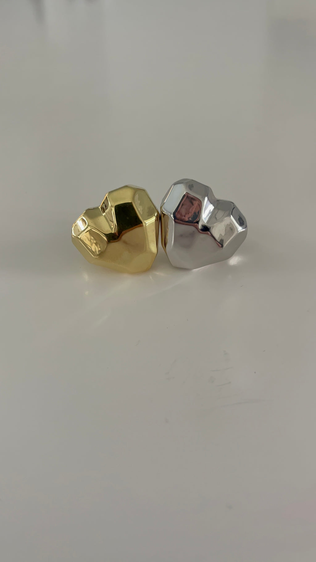 Silver/ gold-plated heart ring