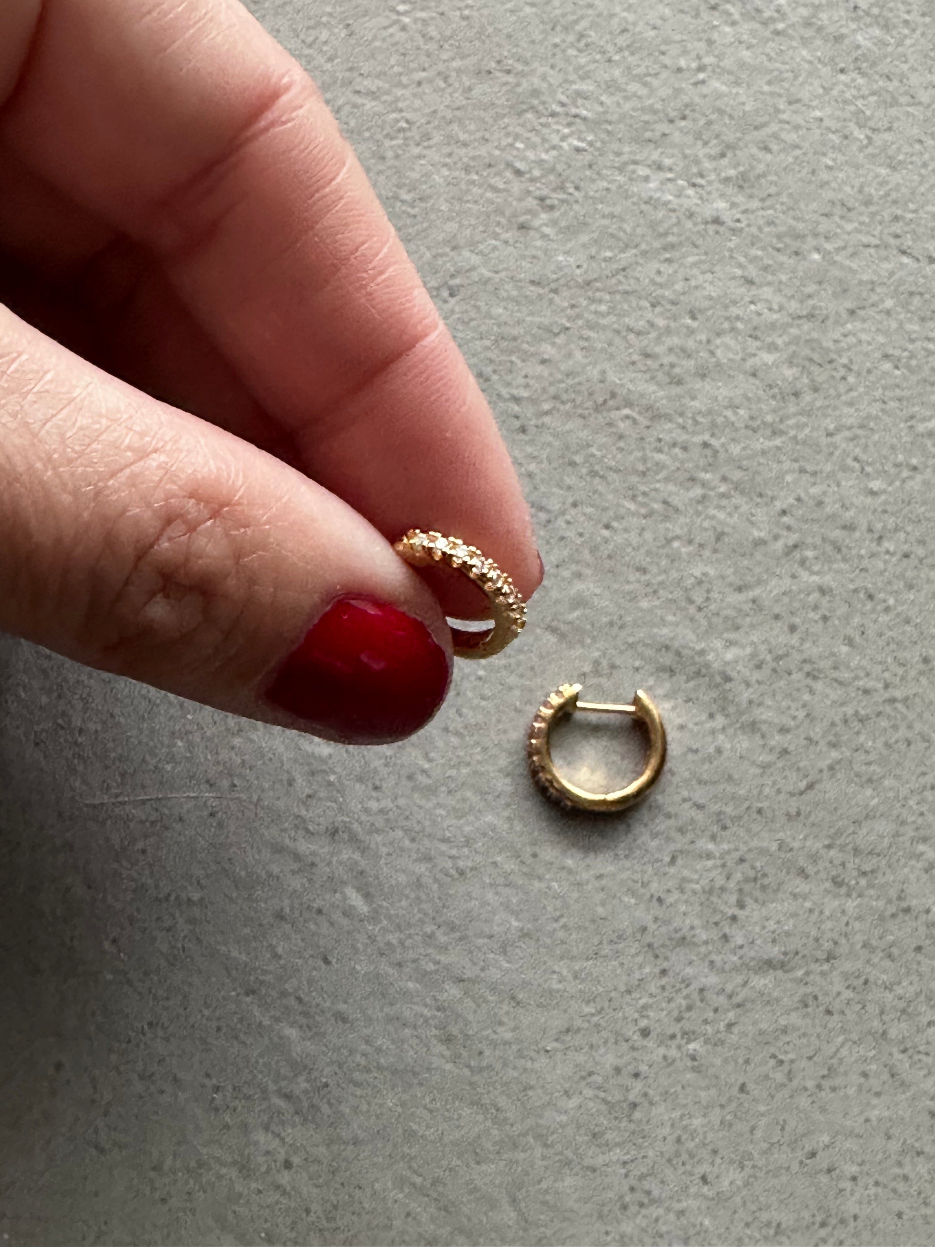 Textured Brass Hoops