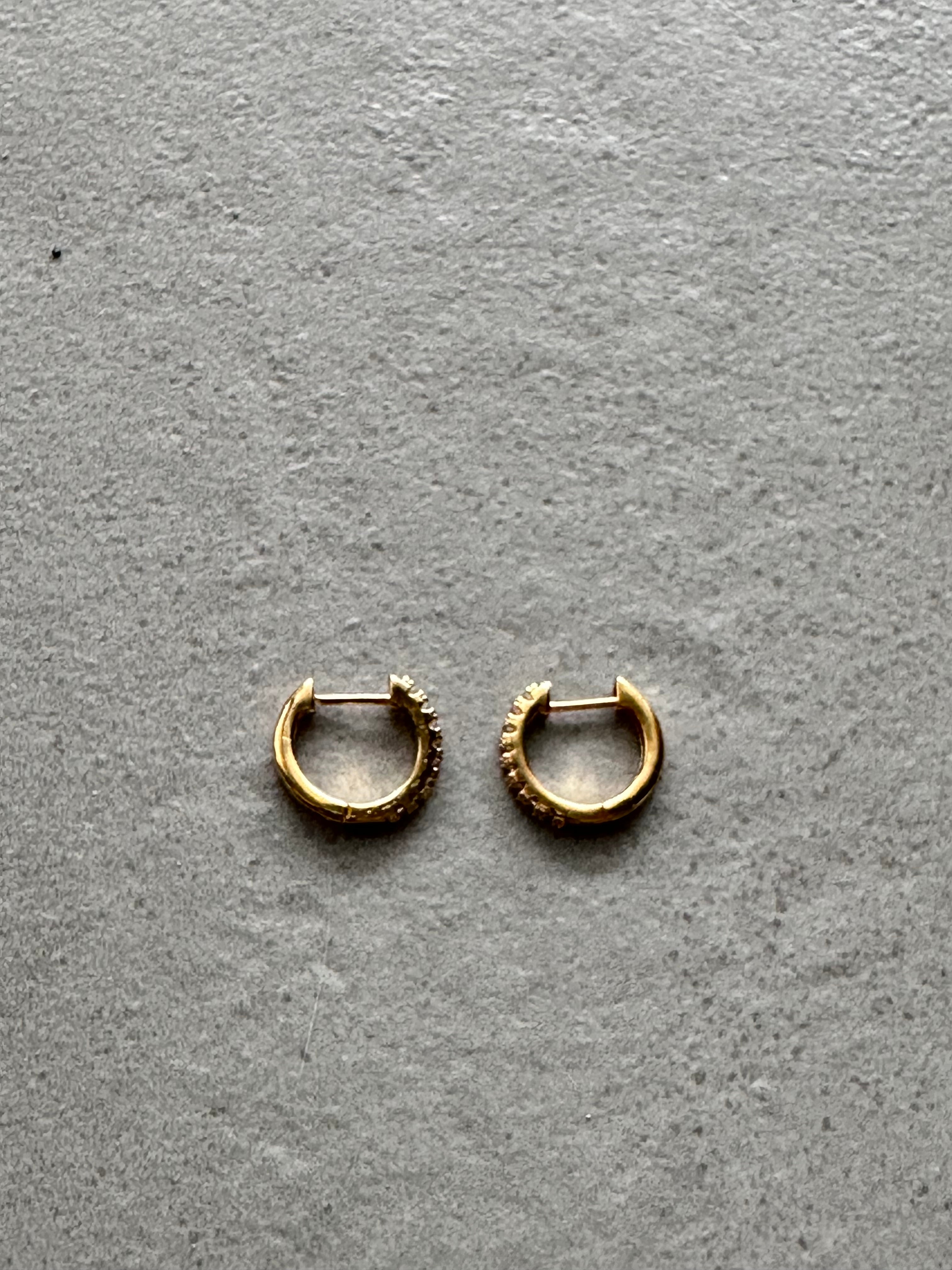 Textured Brass Hoops