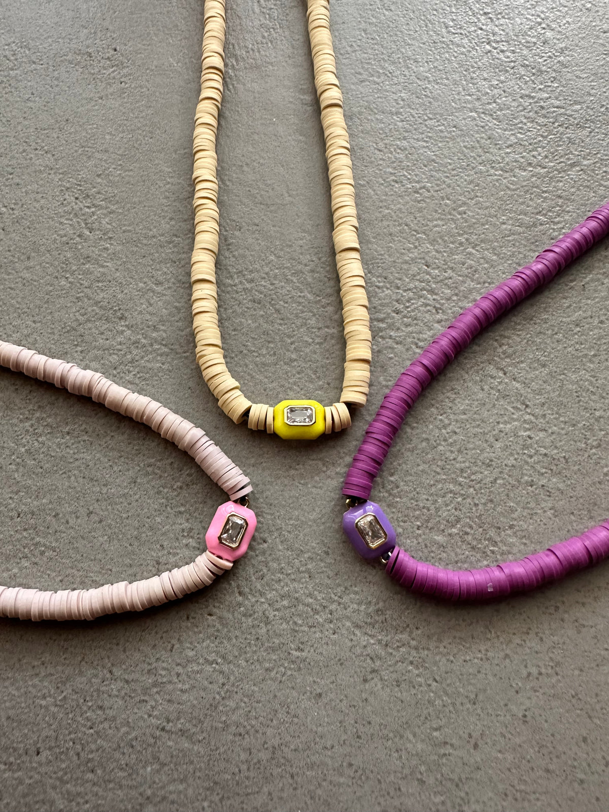 Statement Beaded Necklace with Crystal Centre