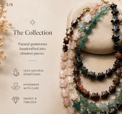 Star agate statement necklace