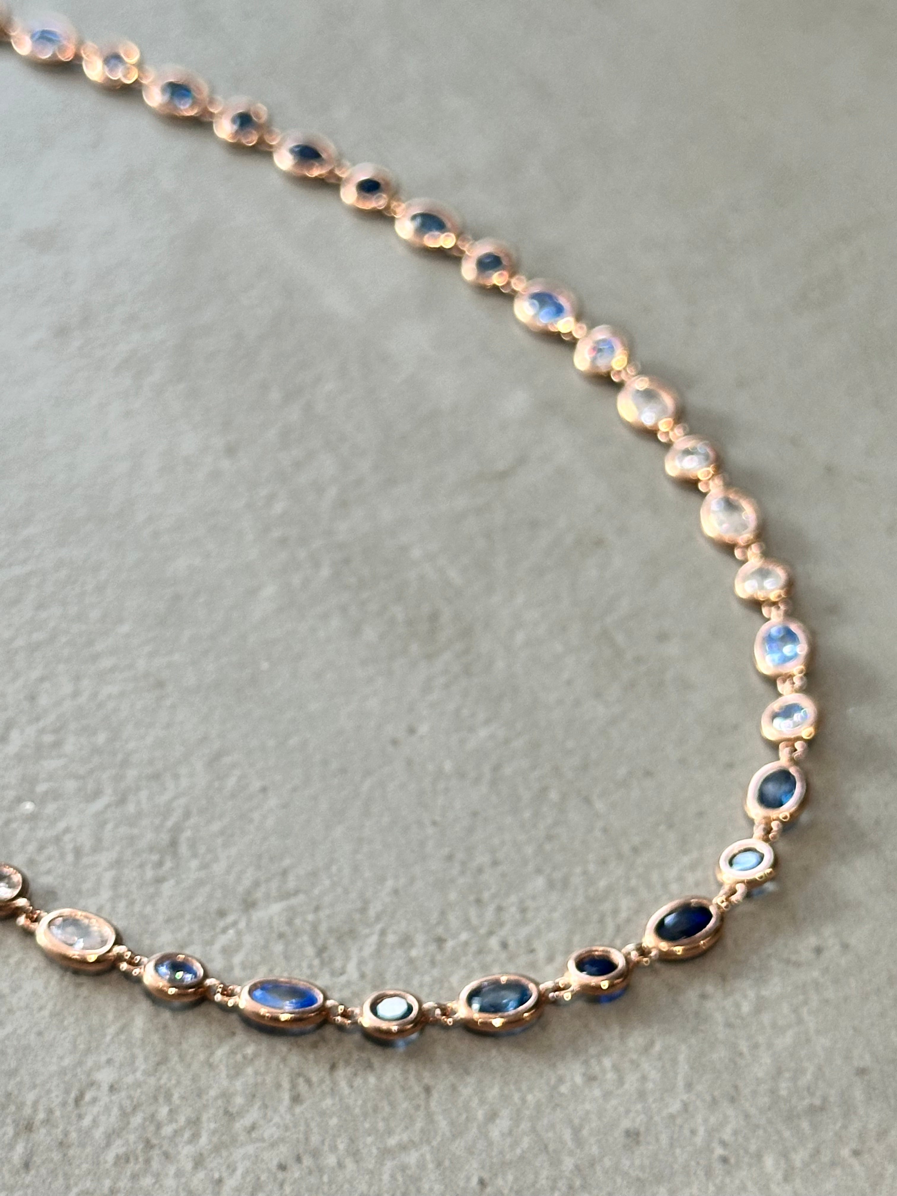 Zircon chain necklaces