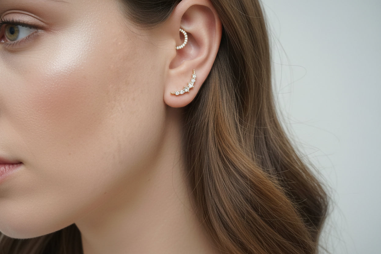 Helix Sparkle Ear Cuff Stud