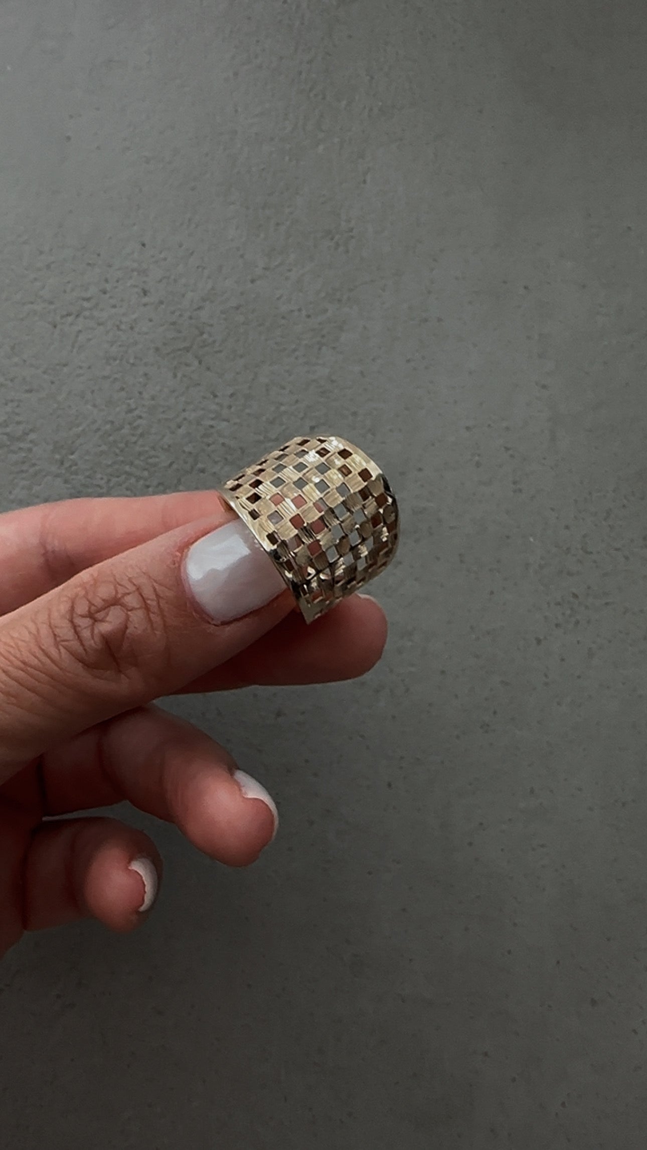Gold Woven Statement Ring