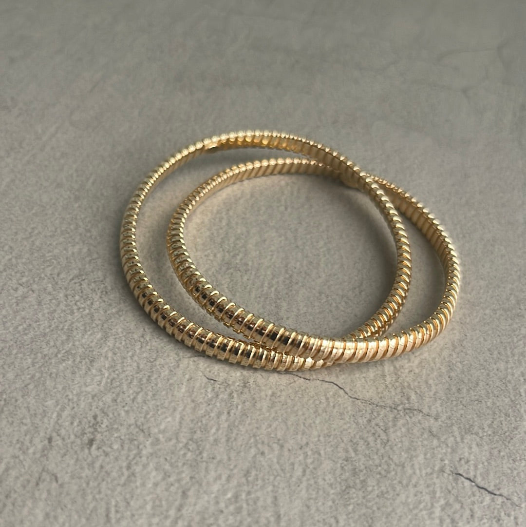 Double gold-plated bangle