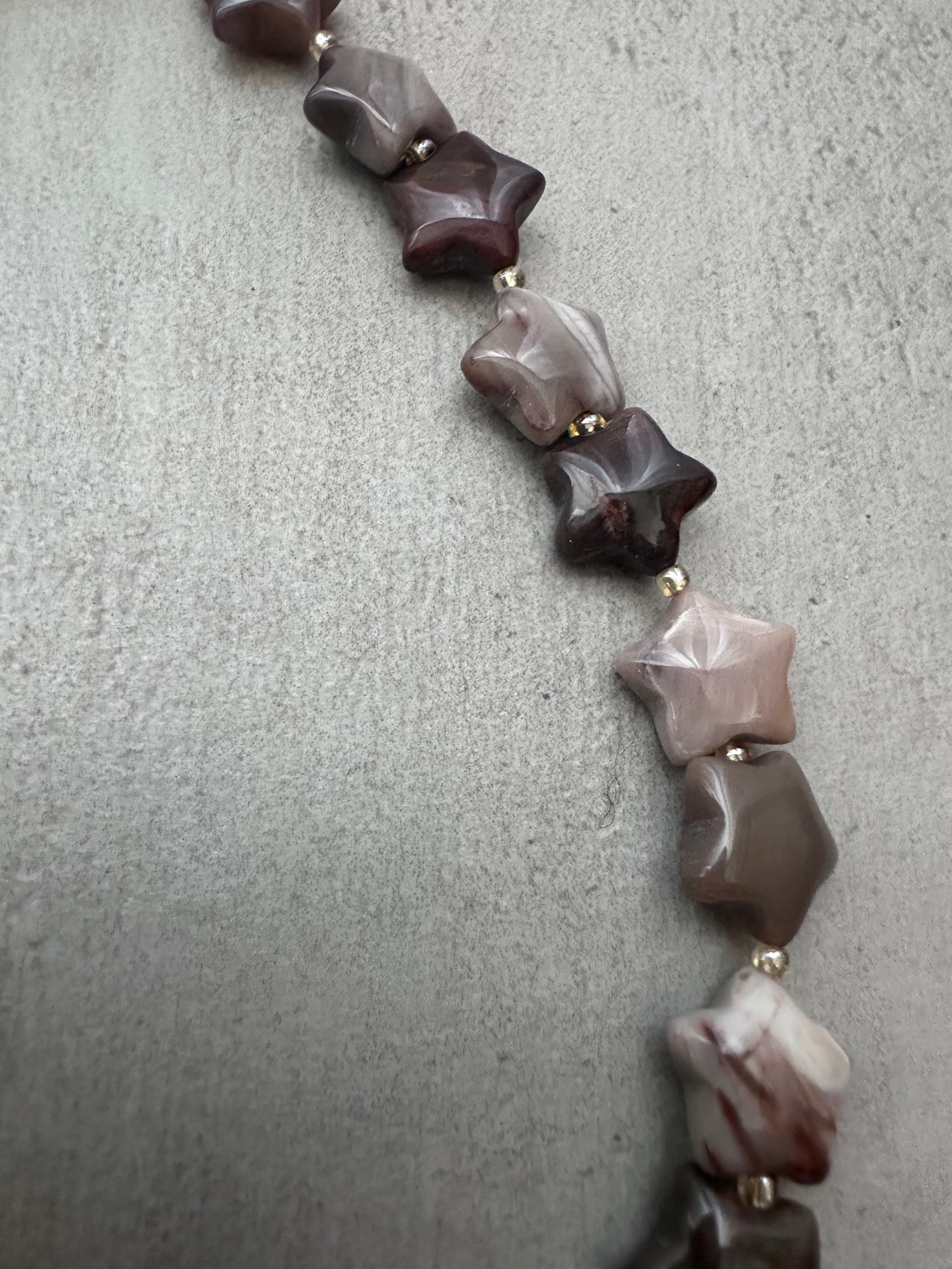 Star agate statement necklace