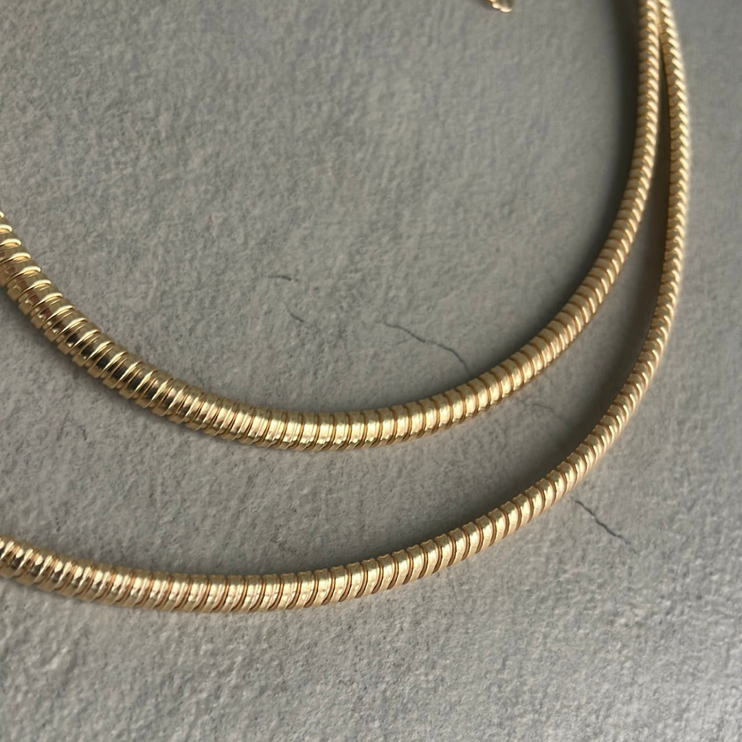 Double gold-plated necklace