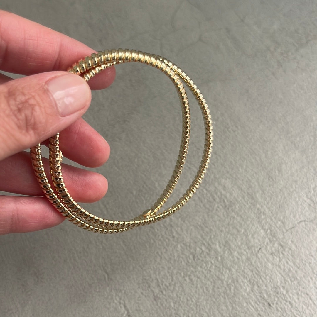 Double gold-plated bangle