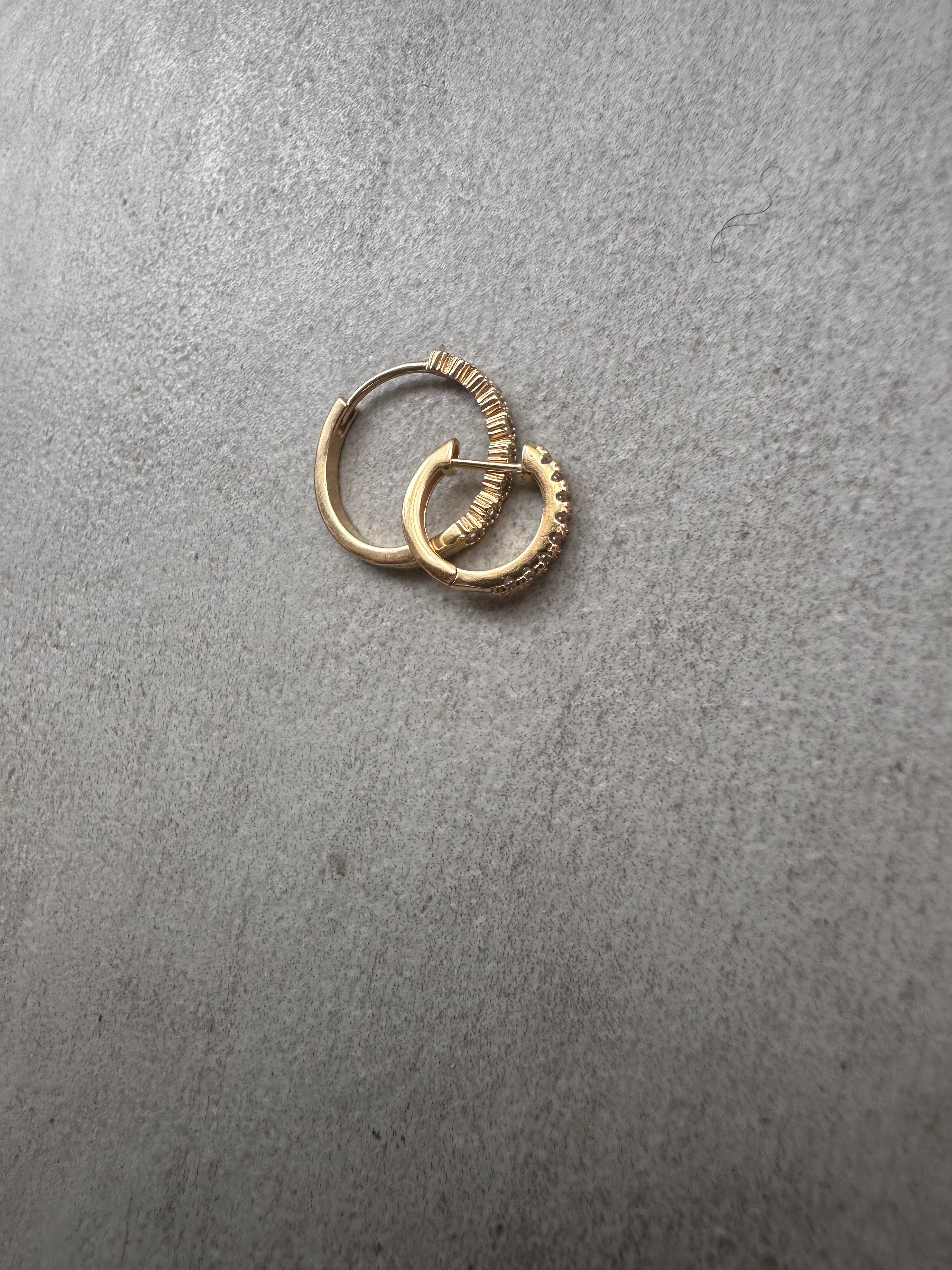 Textured Brass Hoops