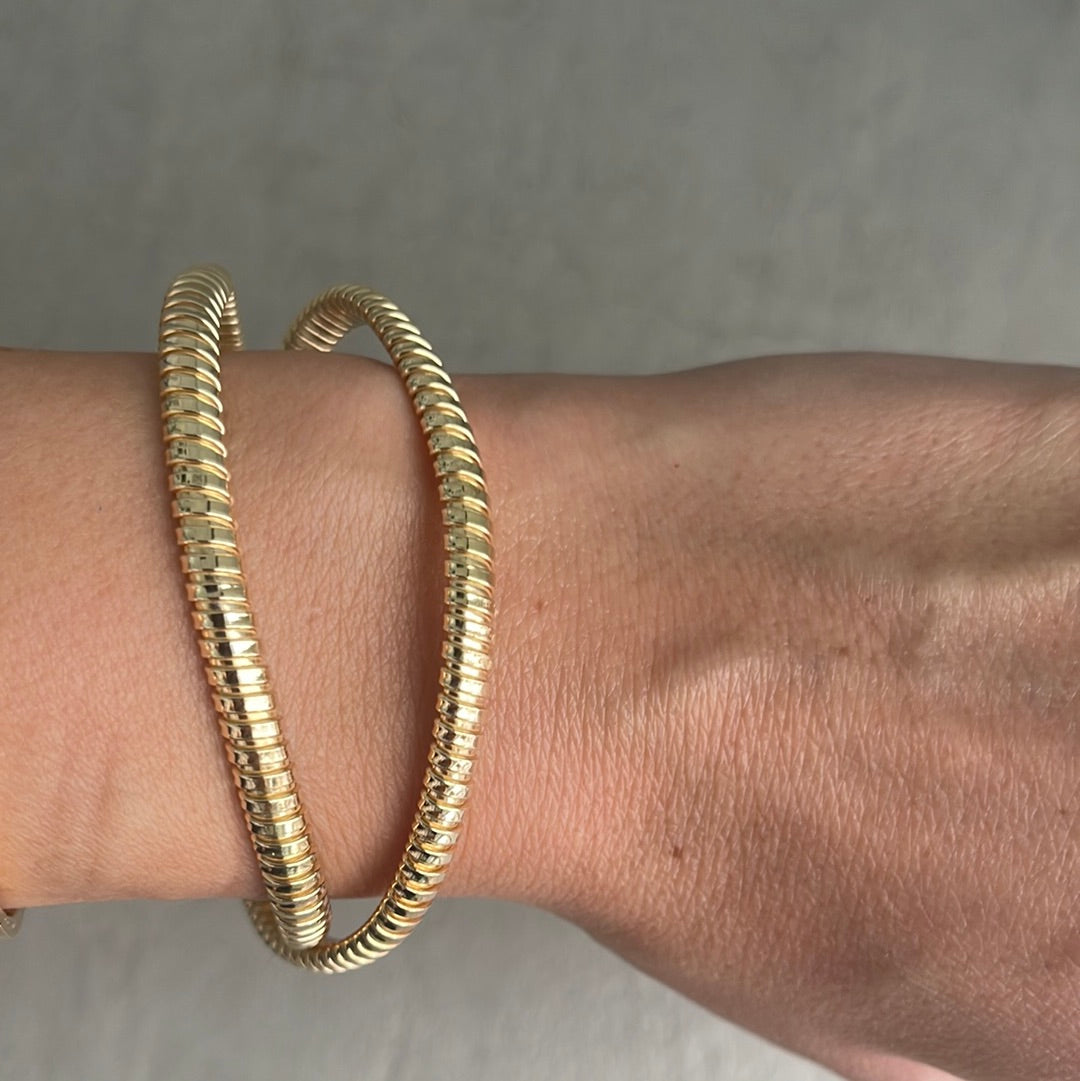 Double gold-plated bangle