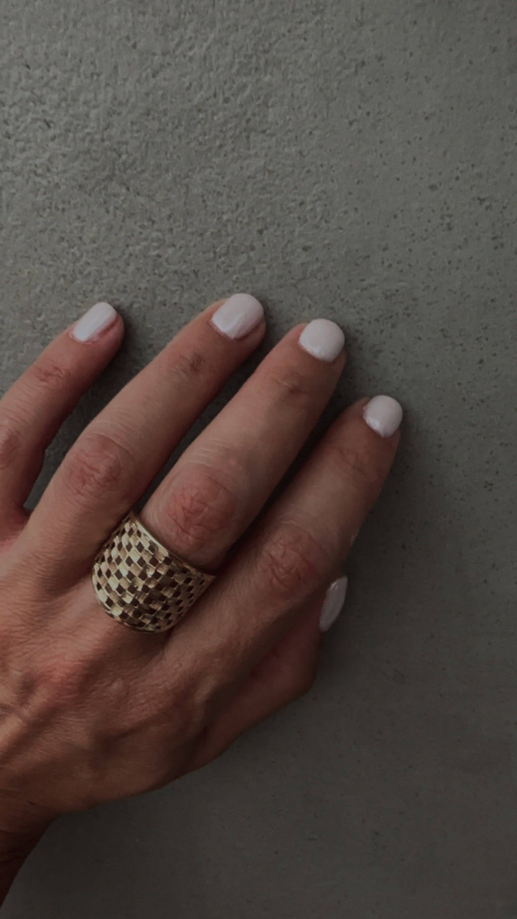 Gold Woven Statement Ring