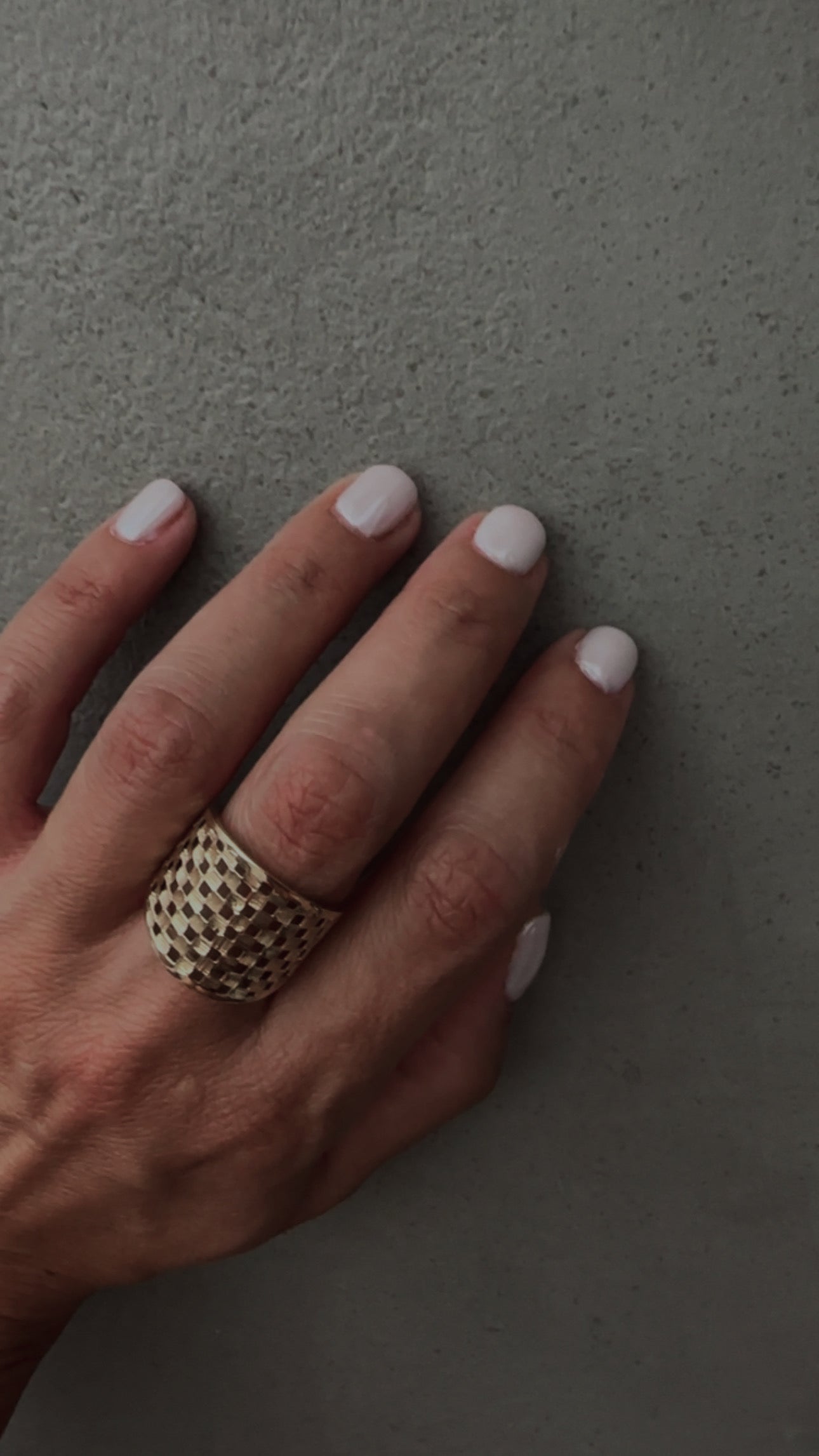 Gold Woven Statement Ring