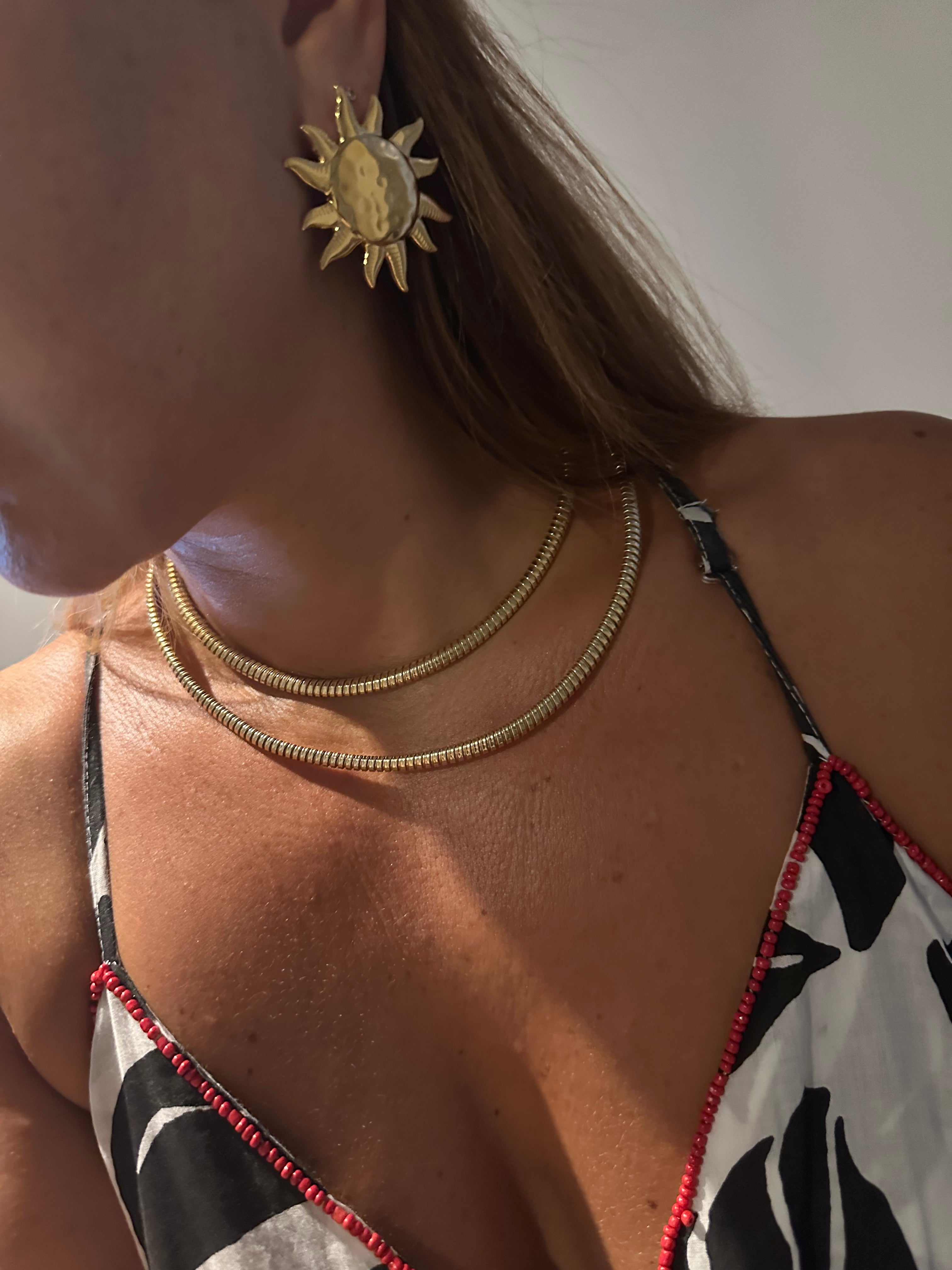 Sunburst Gold Statement Earrings