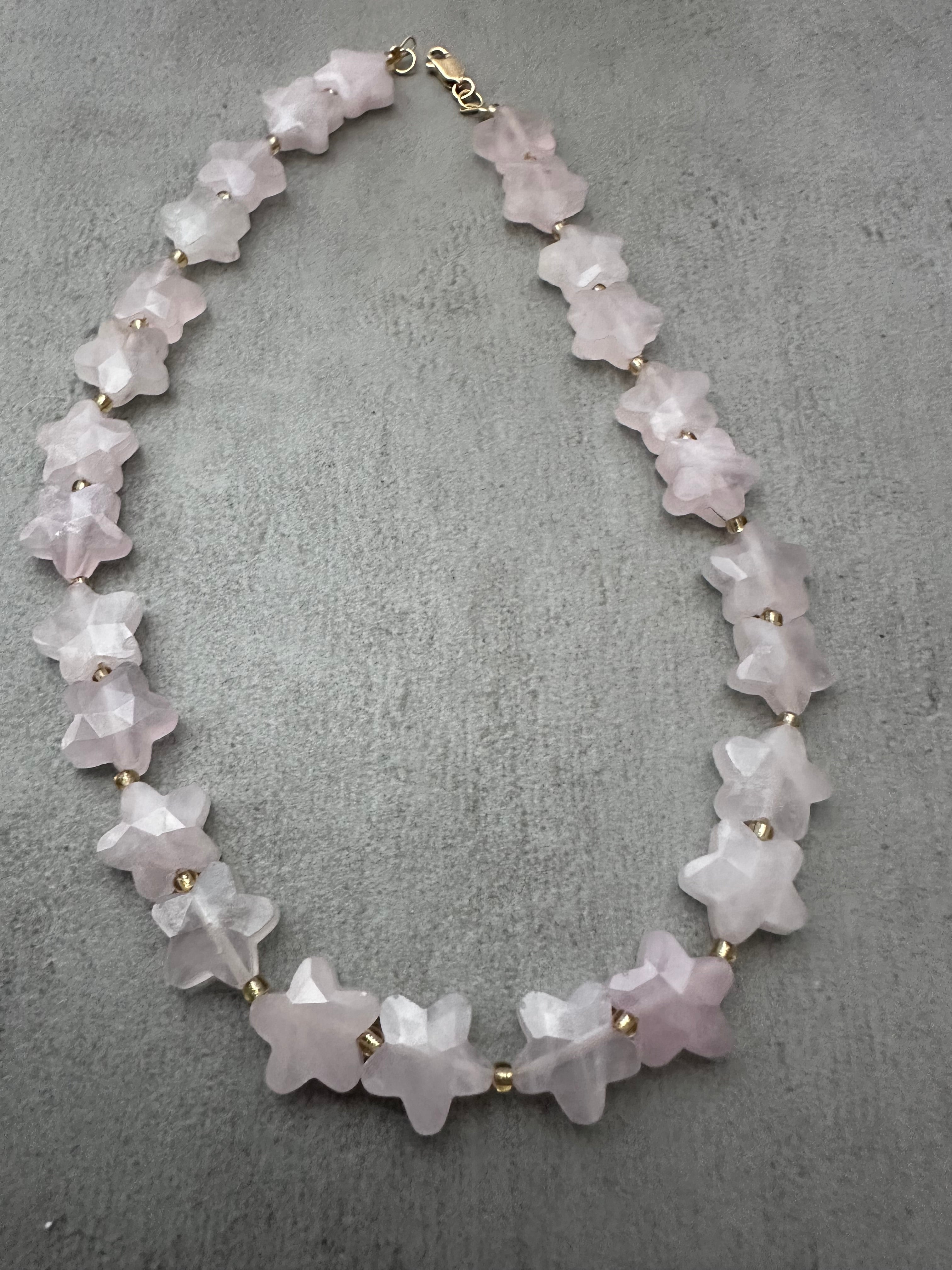 Star agate statement necklace