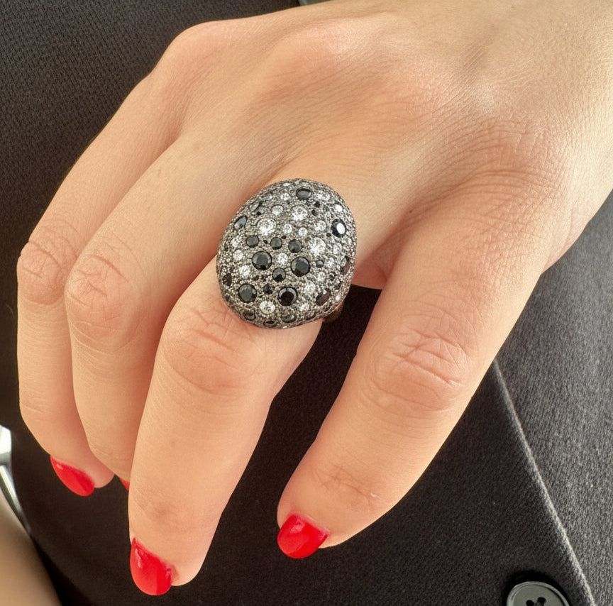 Midnight Pavé Dome Ring