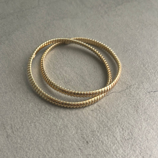 Double gold-plated bangle