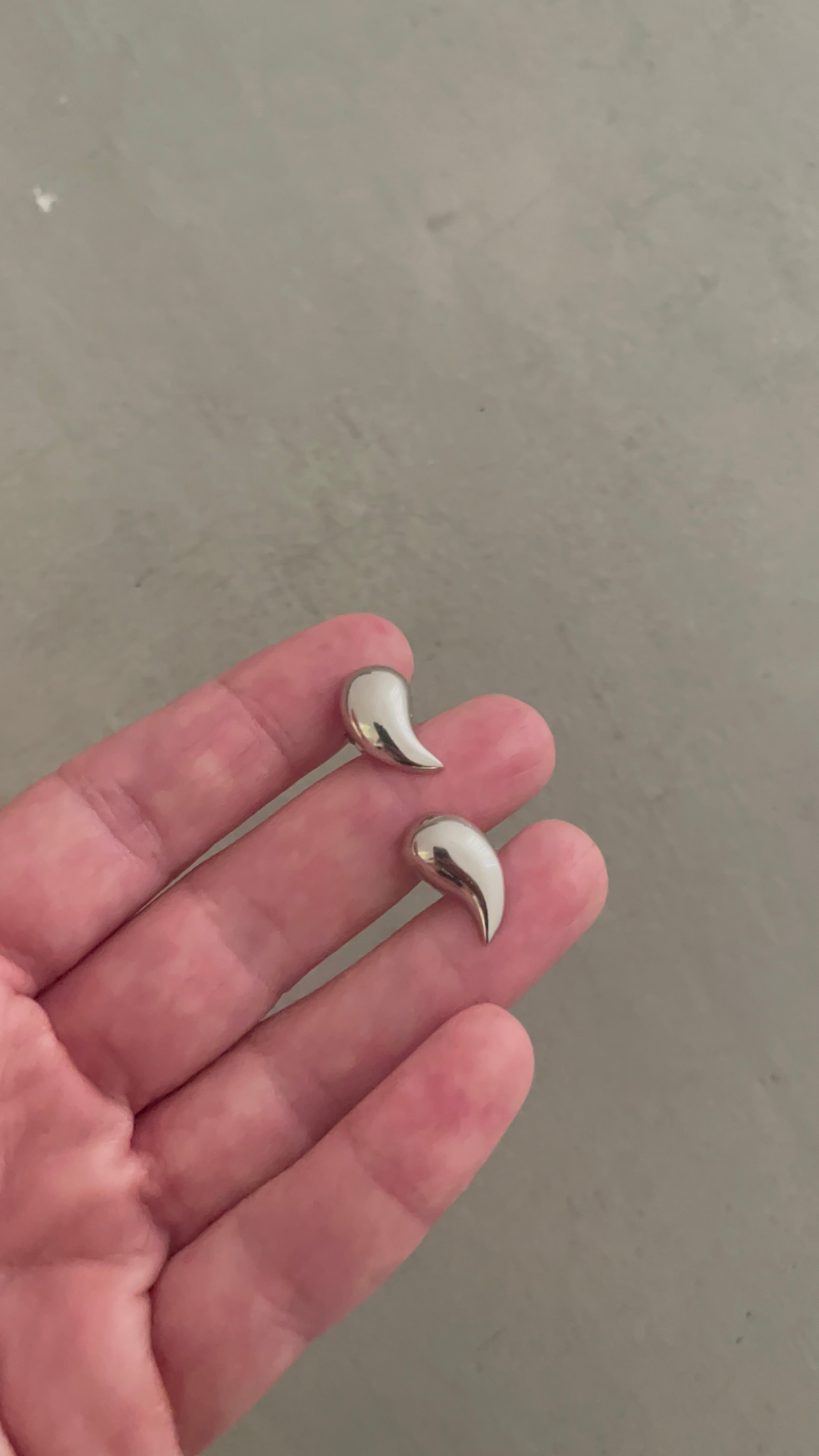 Silver drop earrings