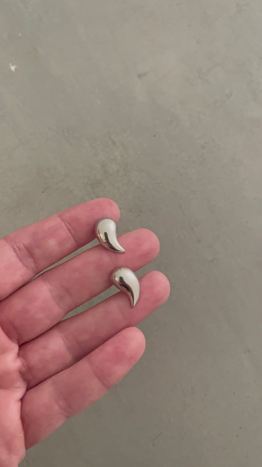 Silver drop earrings