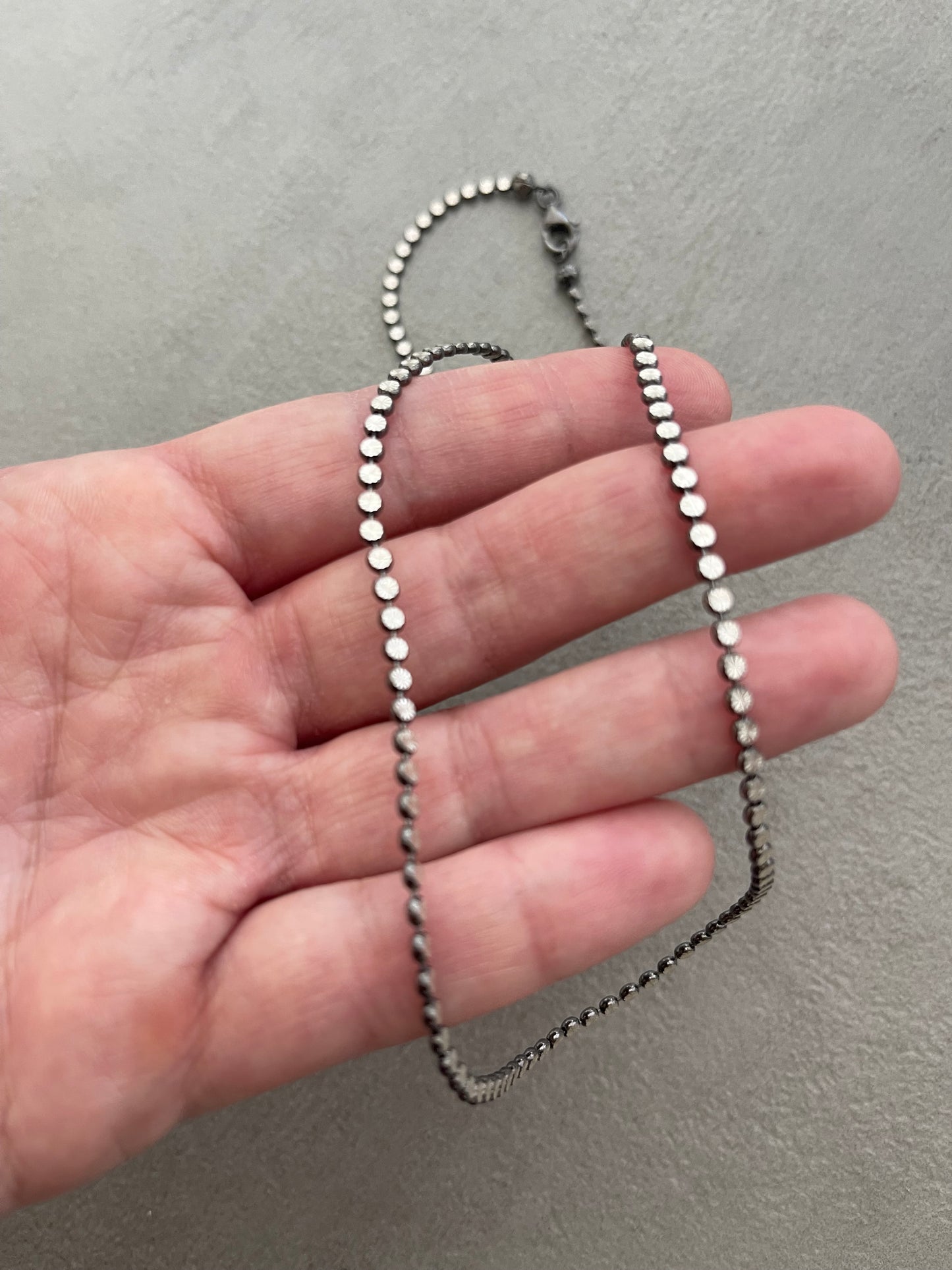 Silver oxidized chain