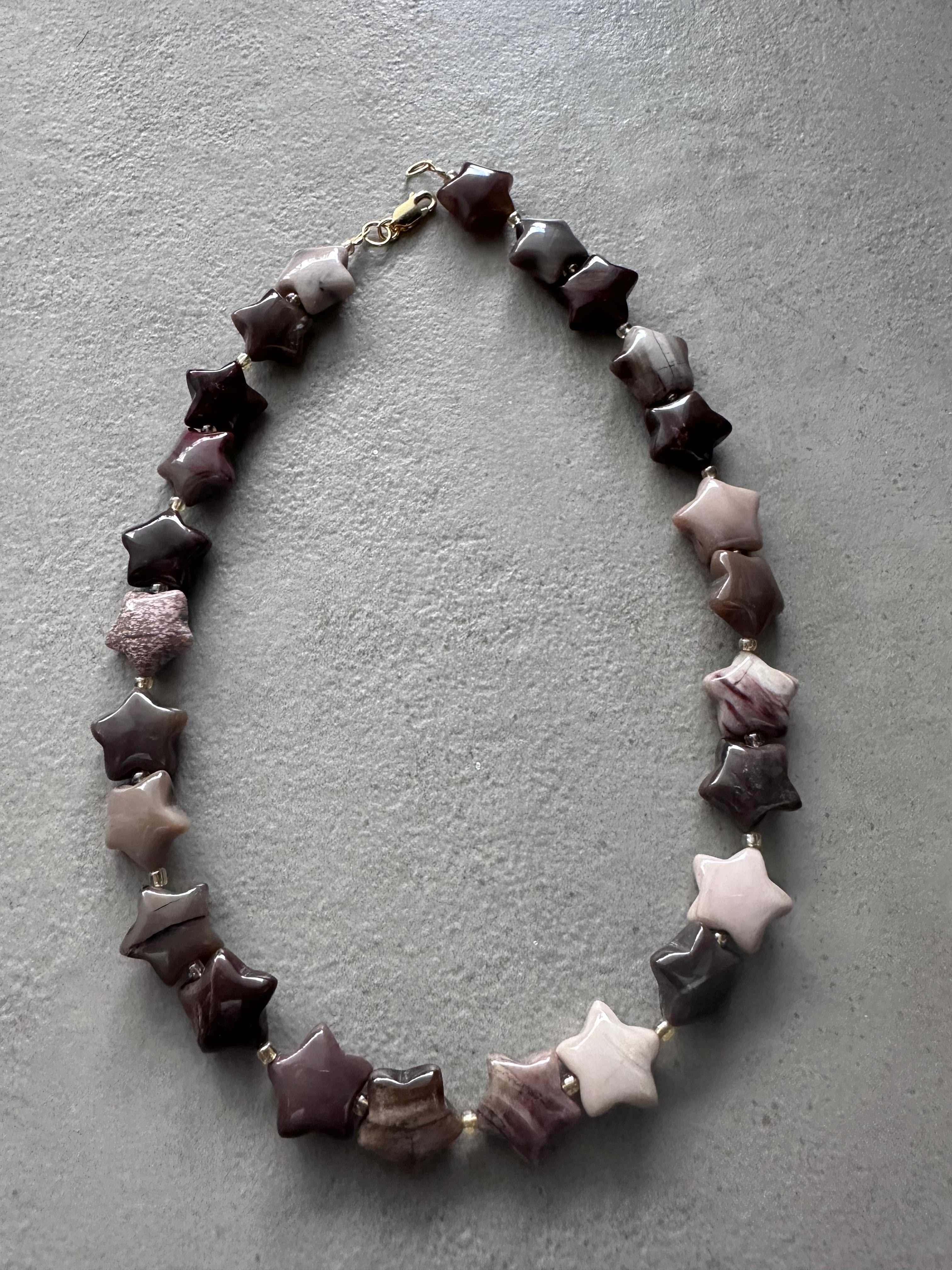 Star agate statement necklace