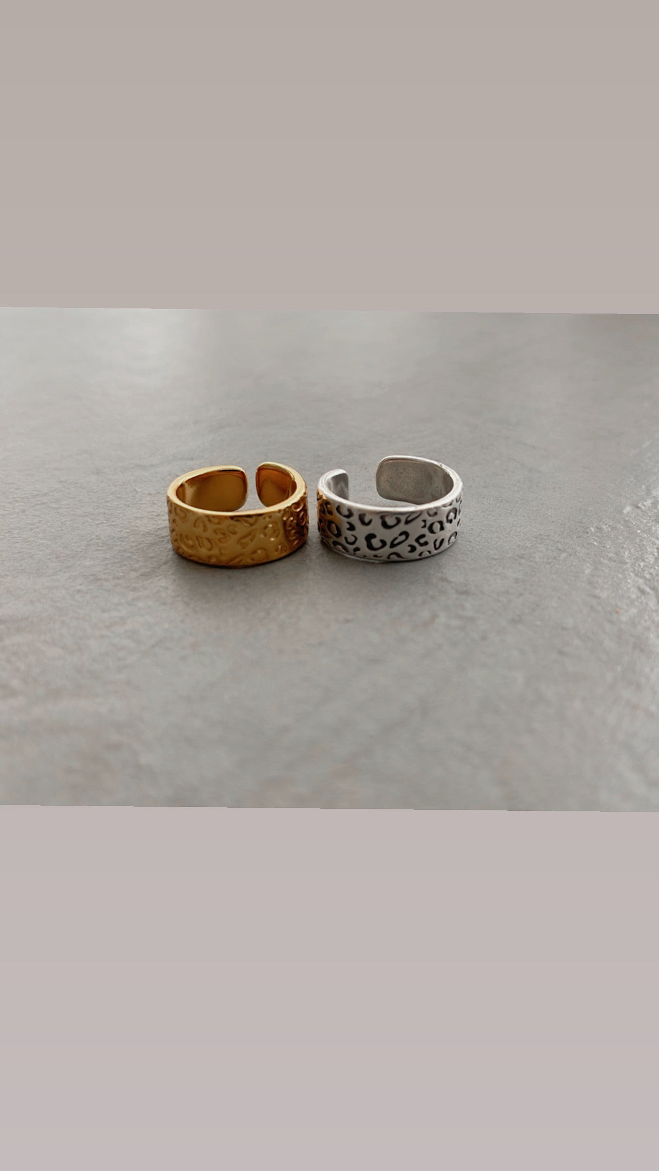 Animal print rings