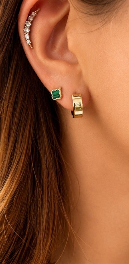 Clover Gold Stud Earrings