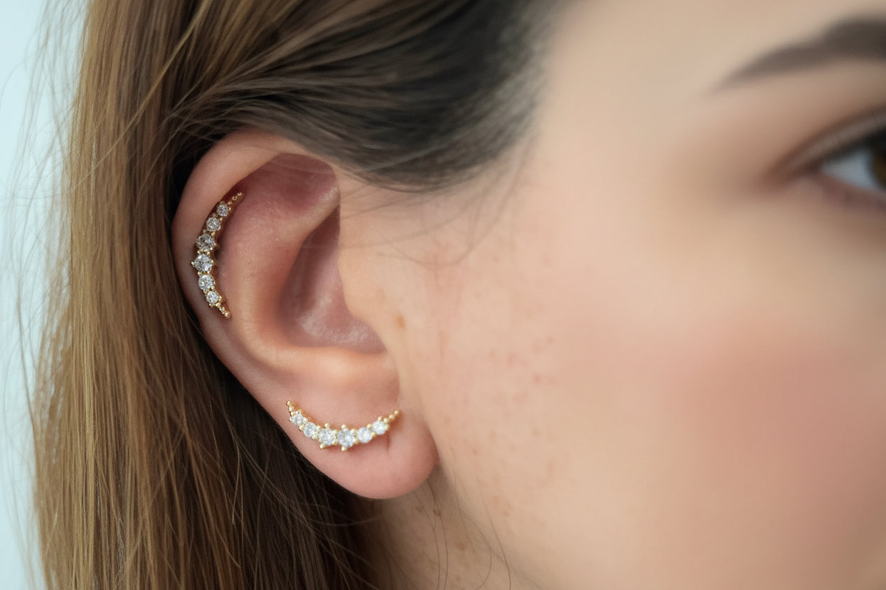 Helix Sparkle Ear Cuff Stud