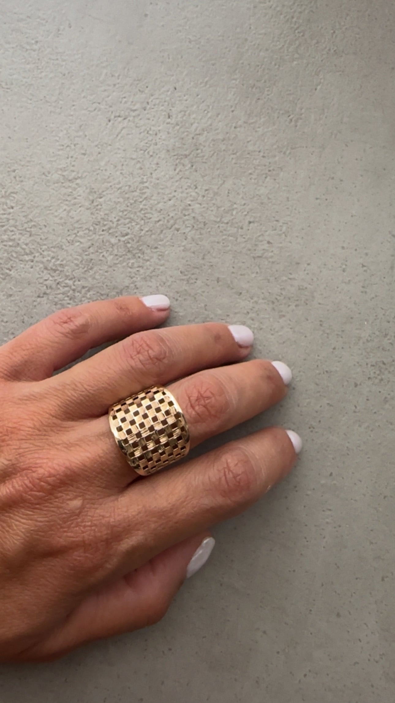 Gold Woven Statement Ring