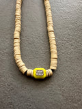 Statement Beaded Necklace with Crystal Centre