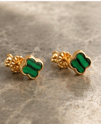 Clover Gold Stud Earrings