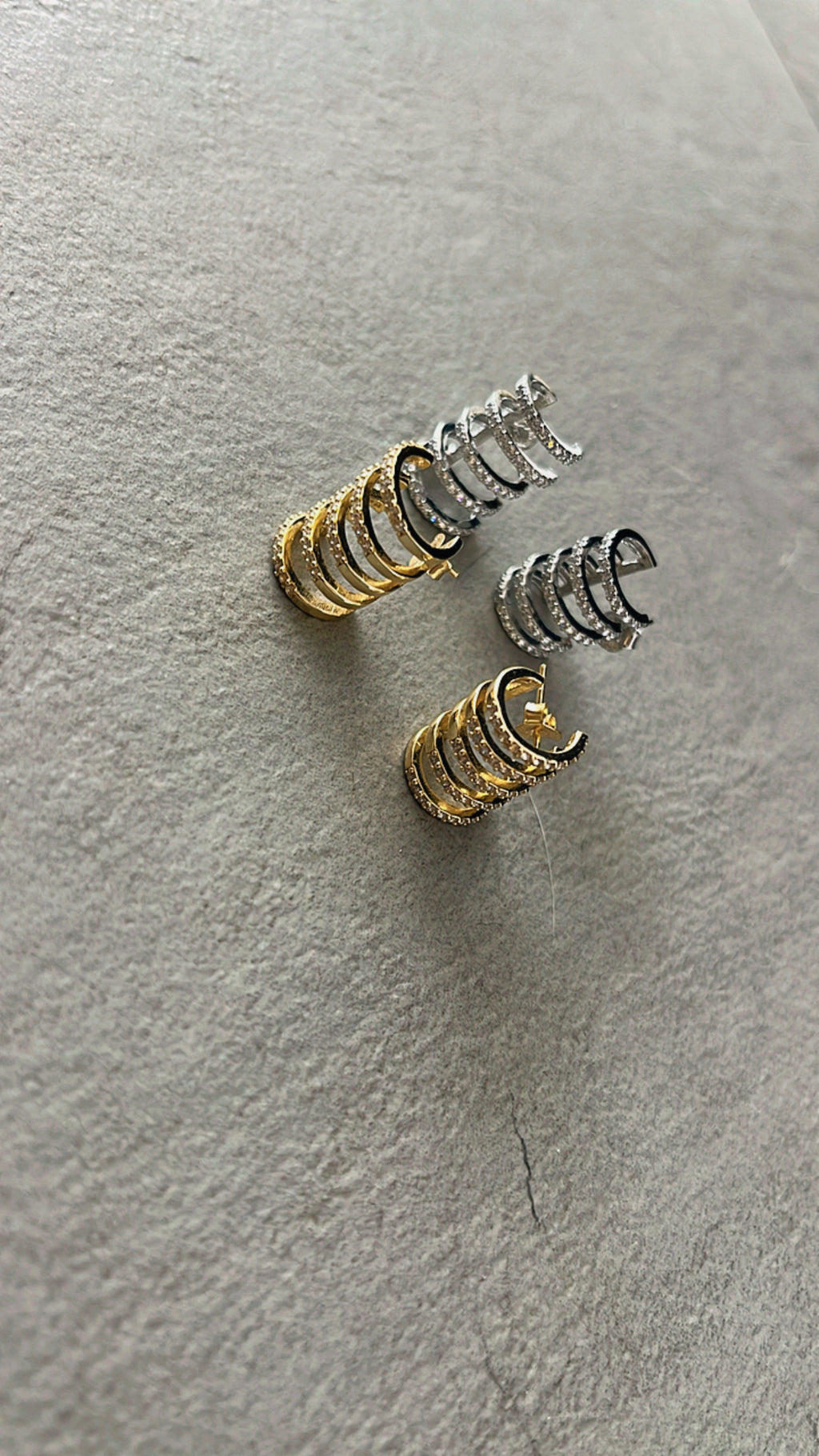 Gold Multi-Hoop Illusion Earrings