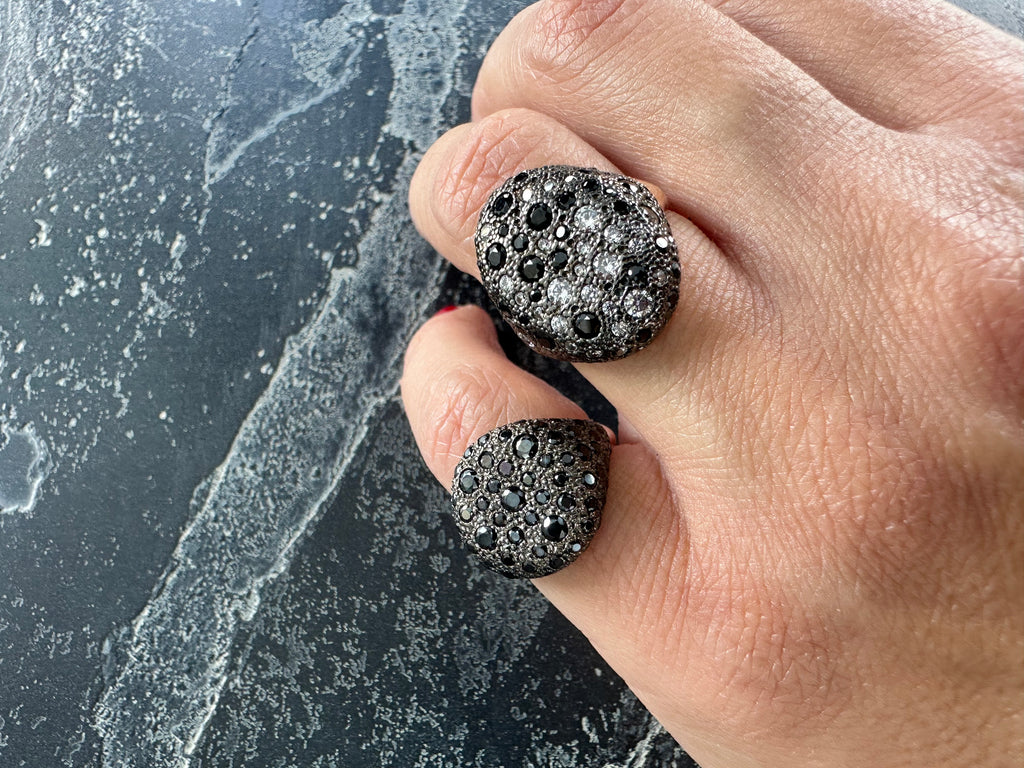 Midnight Pavé Dome Ring