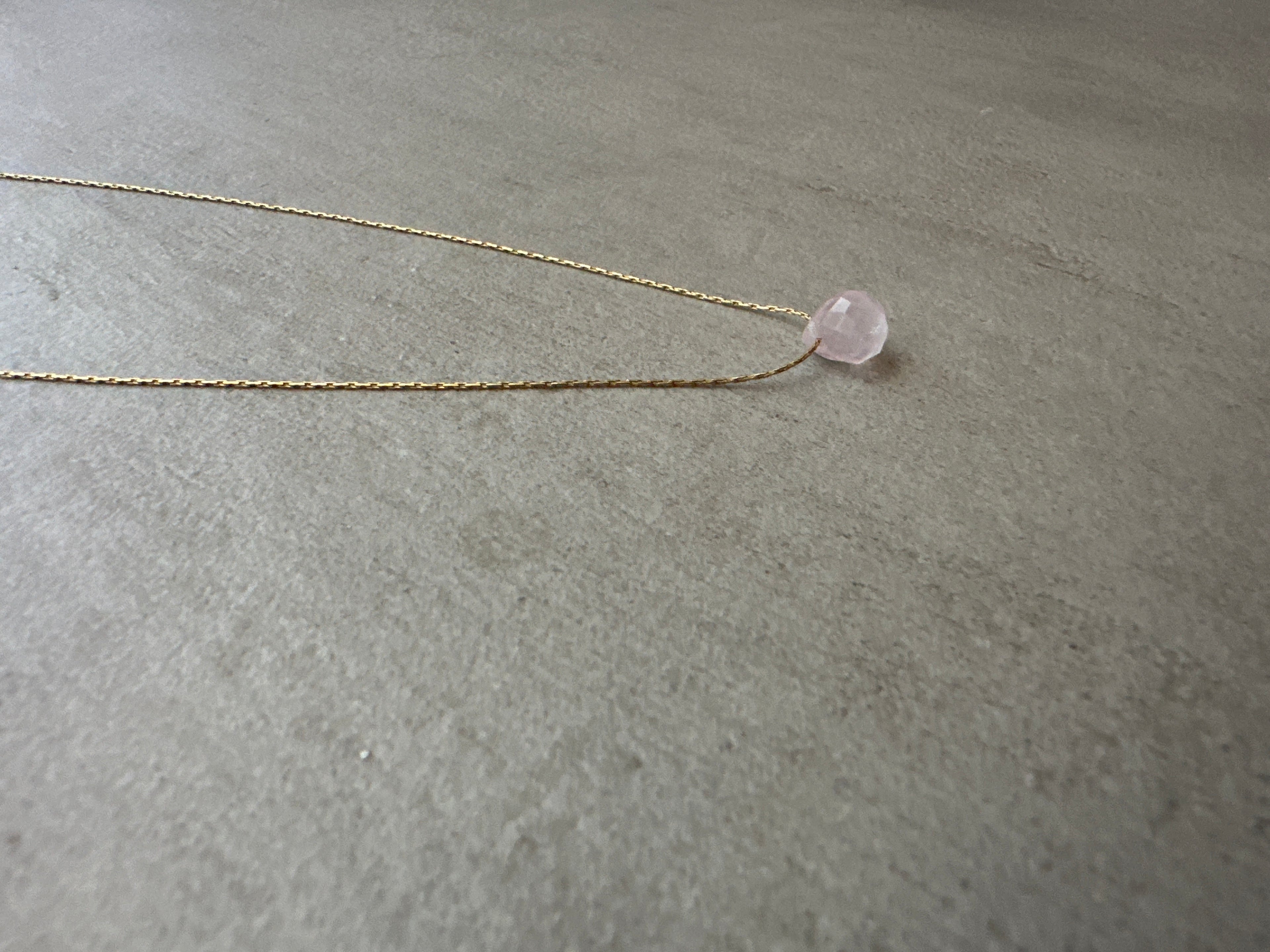 Rose Quartz Drop Necklace