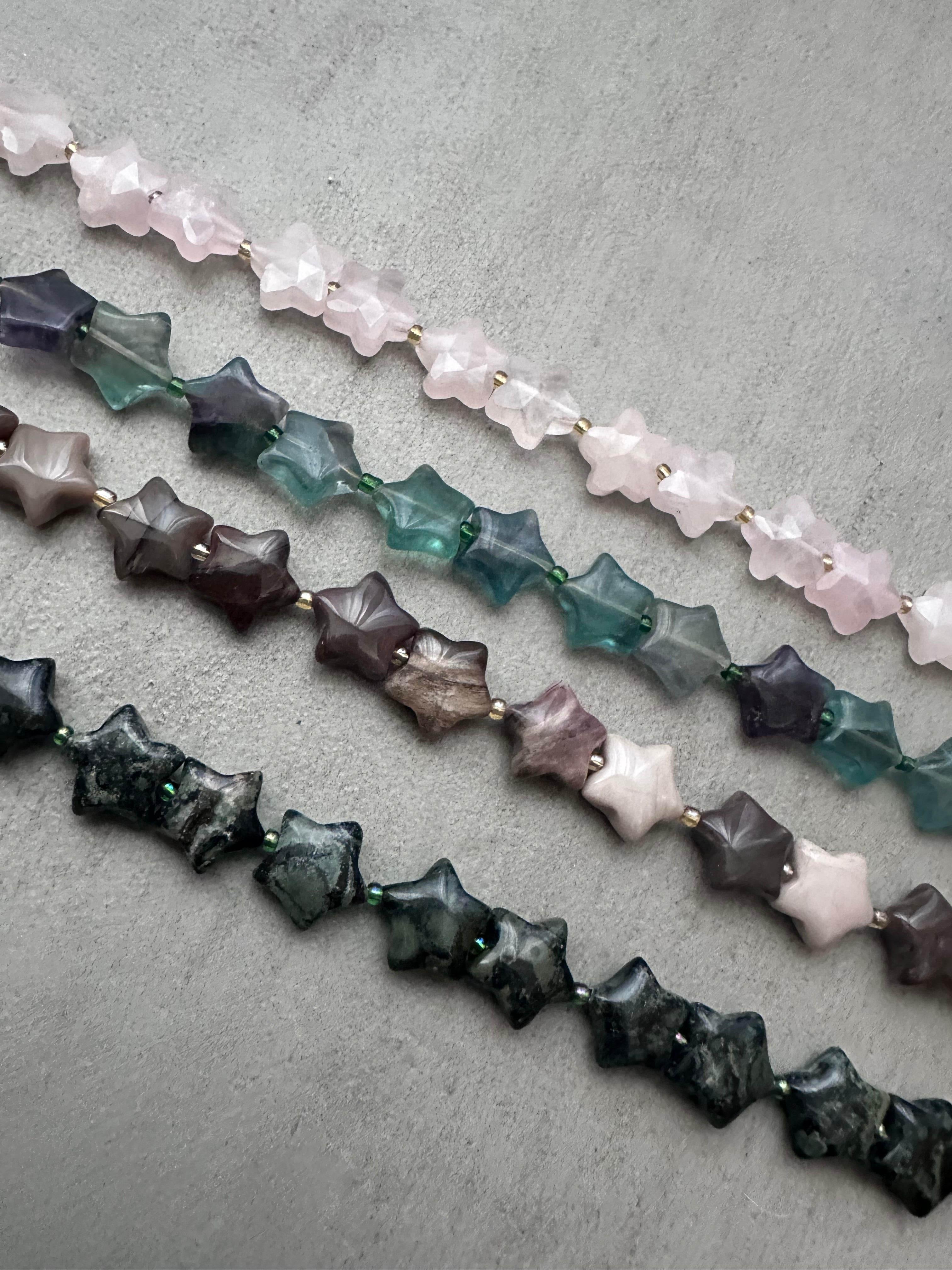 Star agate statement necklace