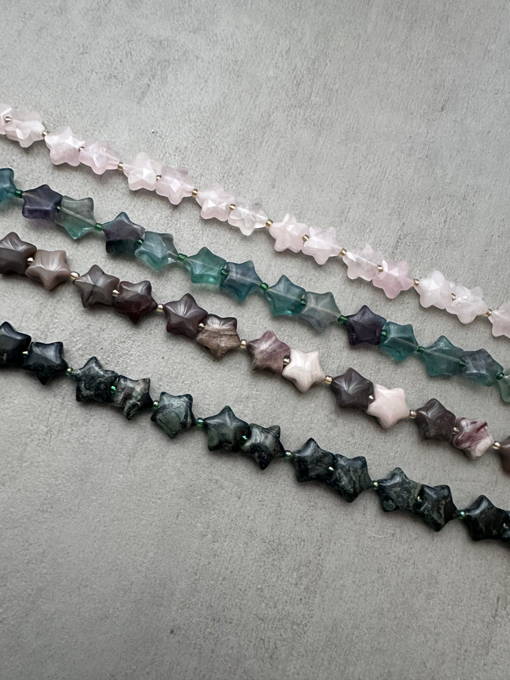 Star agate statement necklace