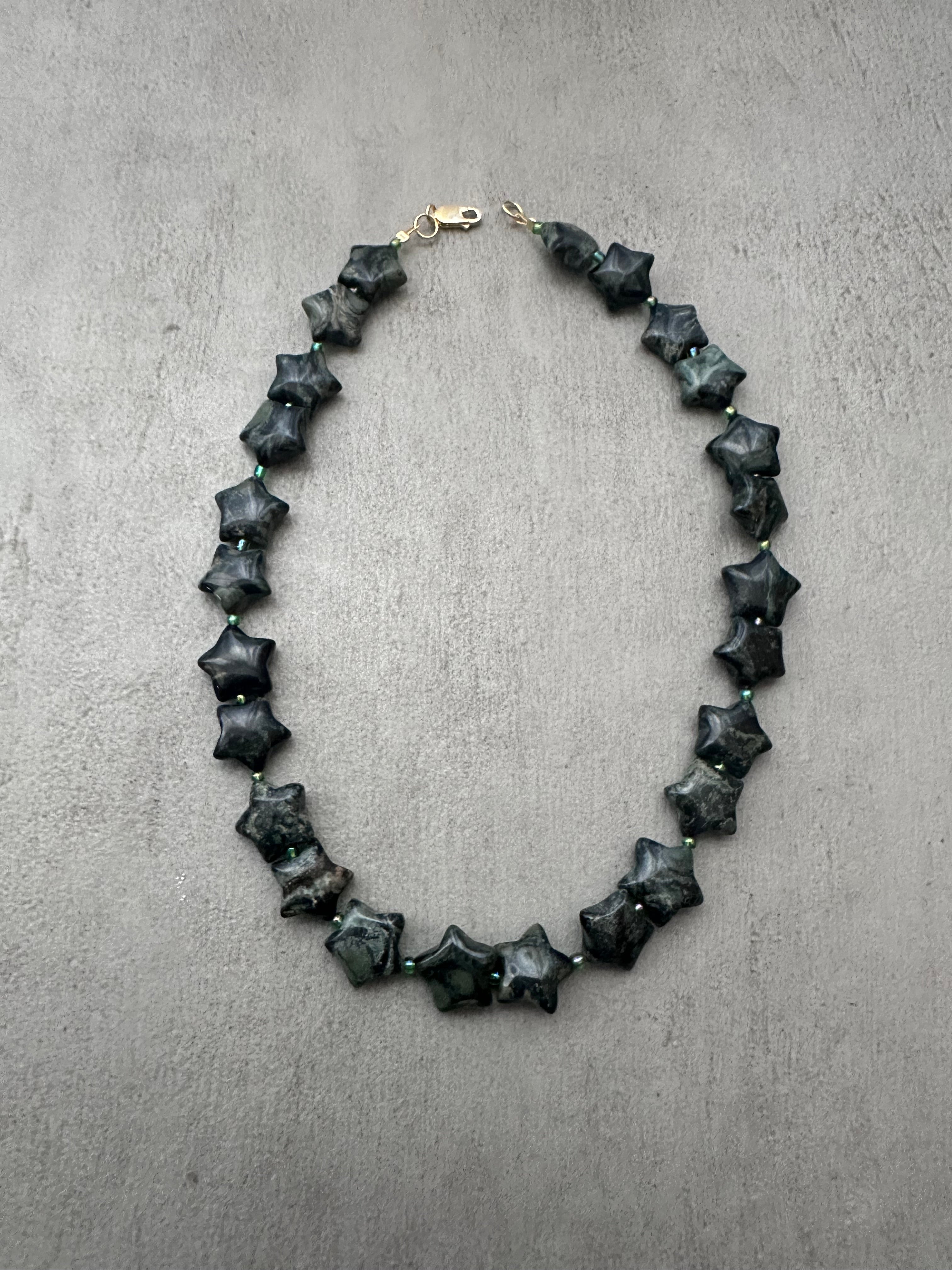 Star agate statement necklace