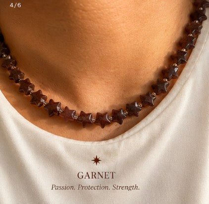 Star agate statement necklace