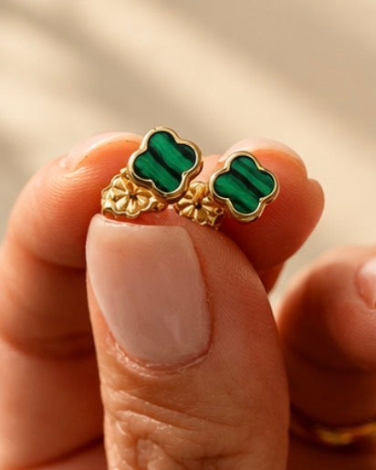 Clover Gold Stud Earrings