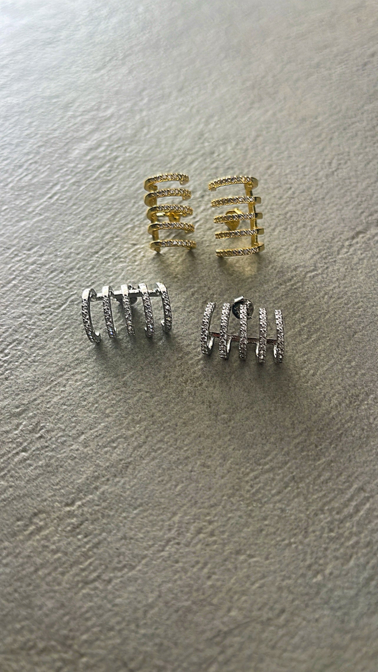 Gold Multi-Hoop Illusion Earrings