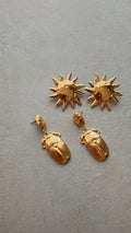 Sunburst Gold Statement Earrings
