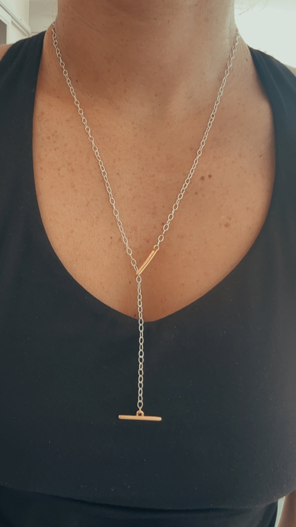2-in-1 Necklace & Bracelet – Gold & Silver