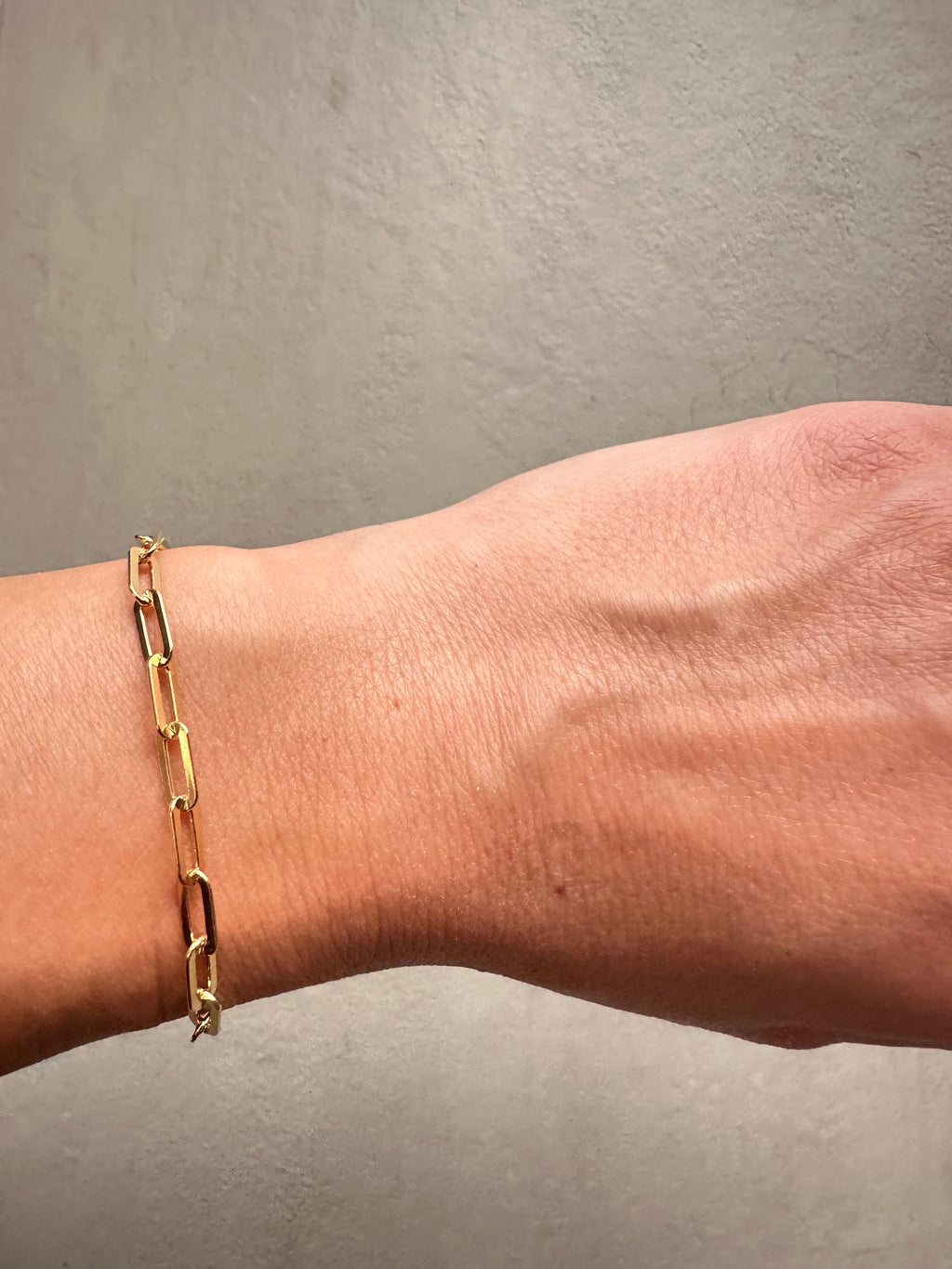 Elegant Gold Paperclip Chain Bracelet