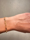 Elegant Gold Paperclip Chain Bracelet