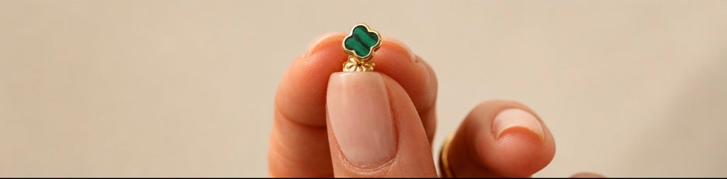 Clover Gold Stud Earrings