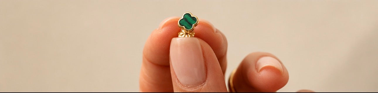 Clover Gold Stud Earrings