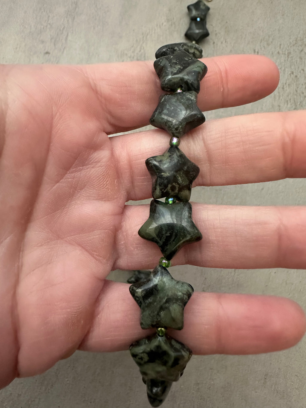 Star agate statement necklace