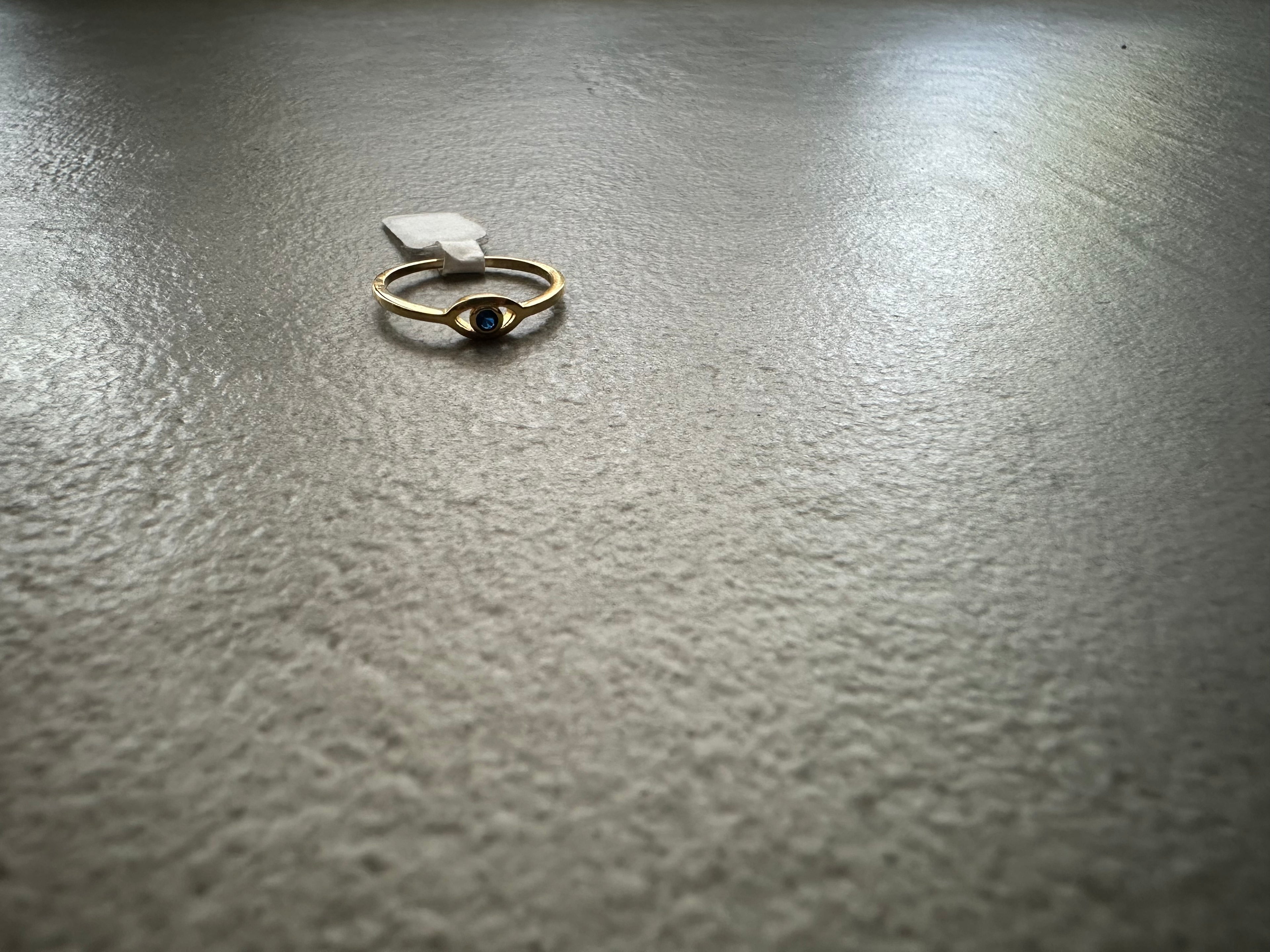Minimal Gold Evil Eye Ring – Protection & Everyday Elegance