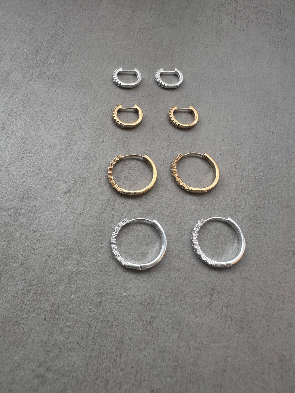 Textured Brass Hoops